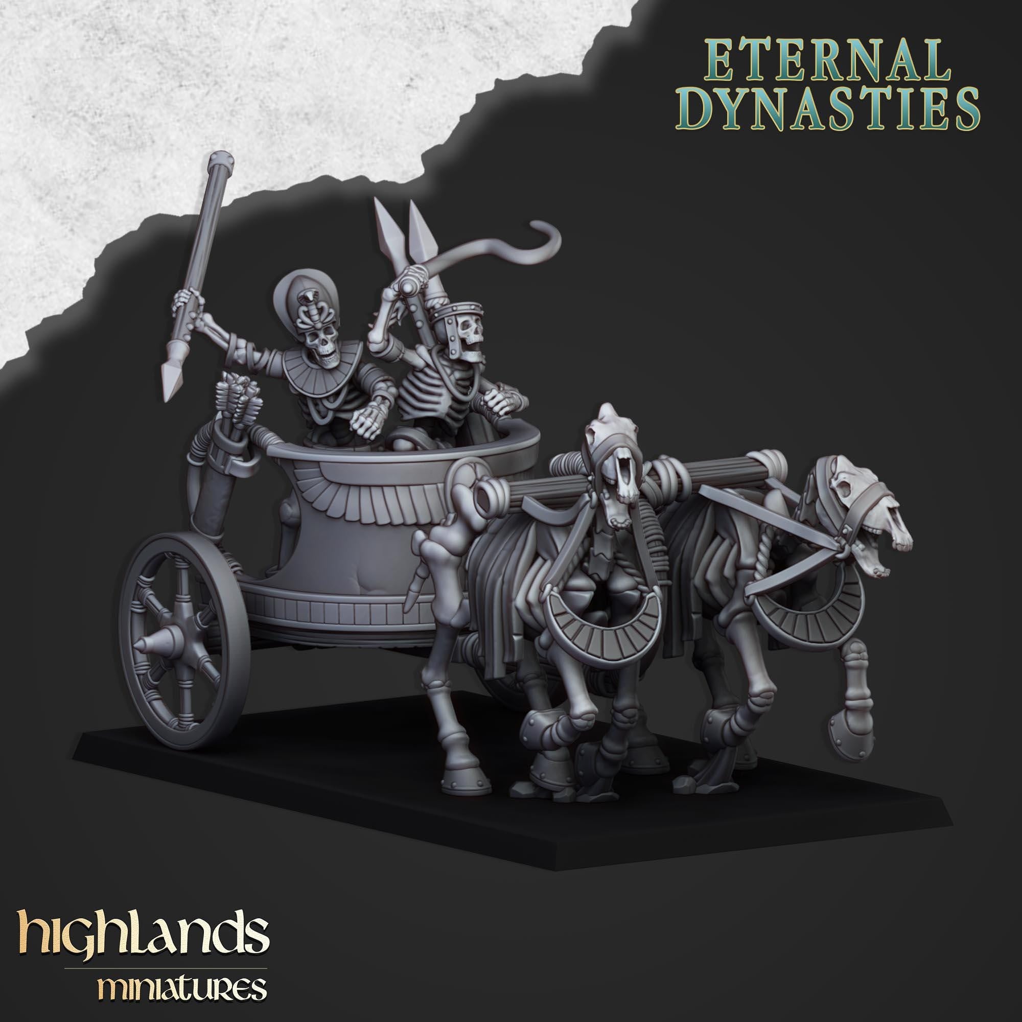 Ancient Skeletal Chariots - in 12k- by Highlands Miniatures