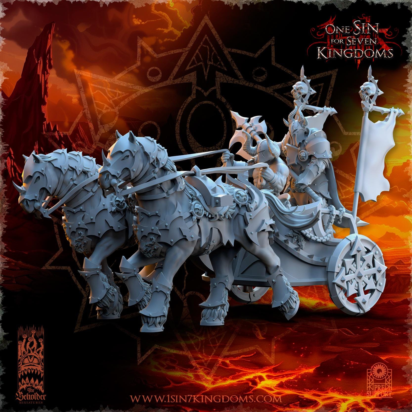 Realms of Mayhem Deathbringer Chariot - in 12k- by TheBeholderMiniatures
