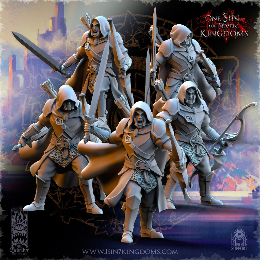 Silvermoor Elves Shades of Ashur in 12k - by TheBeholderMiniatures