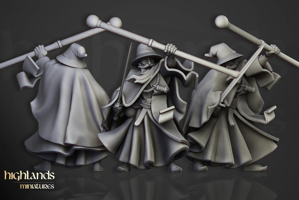 Houses of Magic - Wizards of the Empire of Sun - 8 models - in 12k- by Highlands Miniatures
