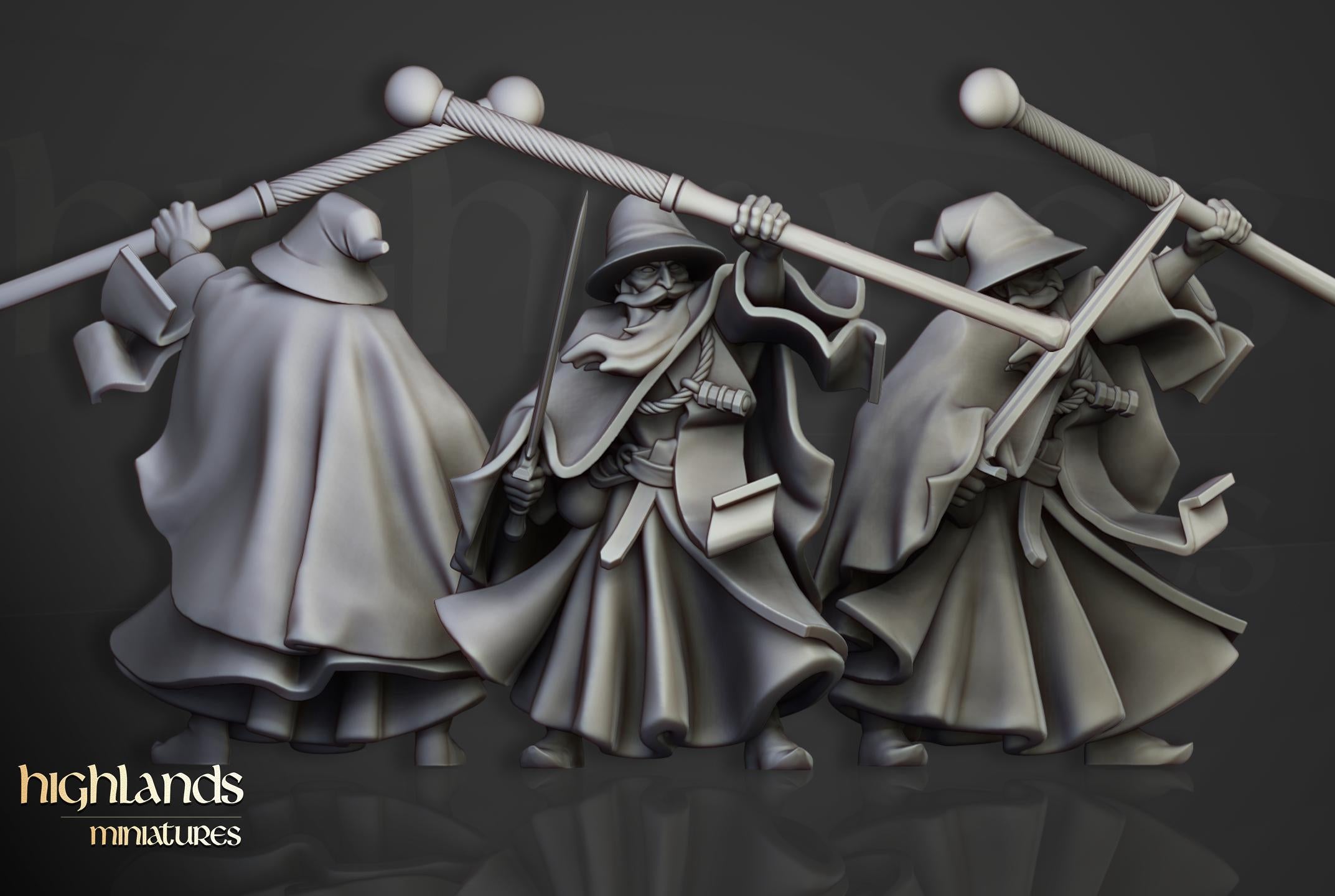 Houses of Magic - Wizards of the Empire of Sun - 8 models - in 12k- by Highlands Miniatures