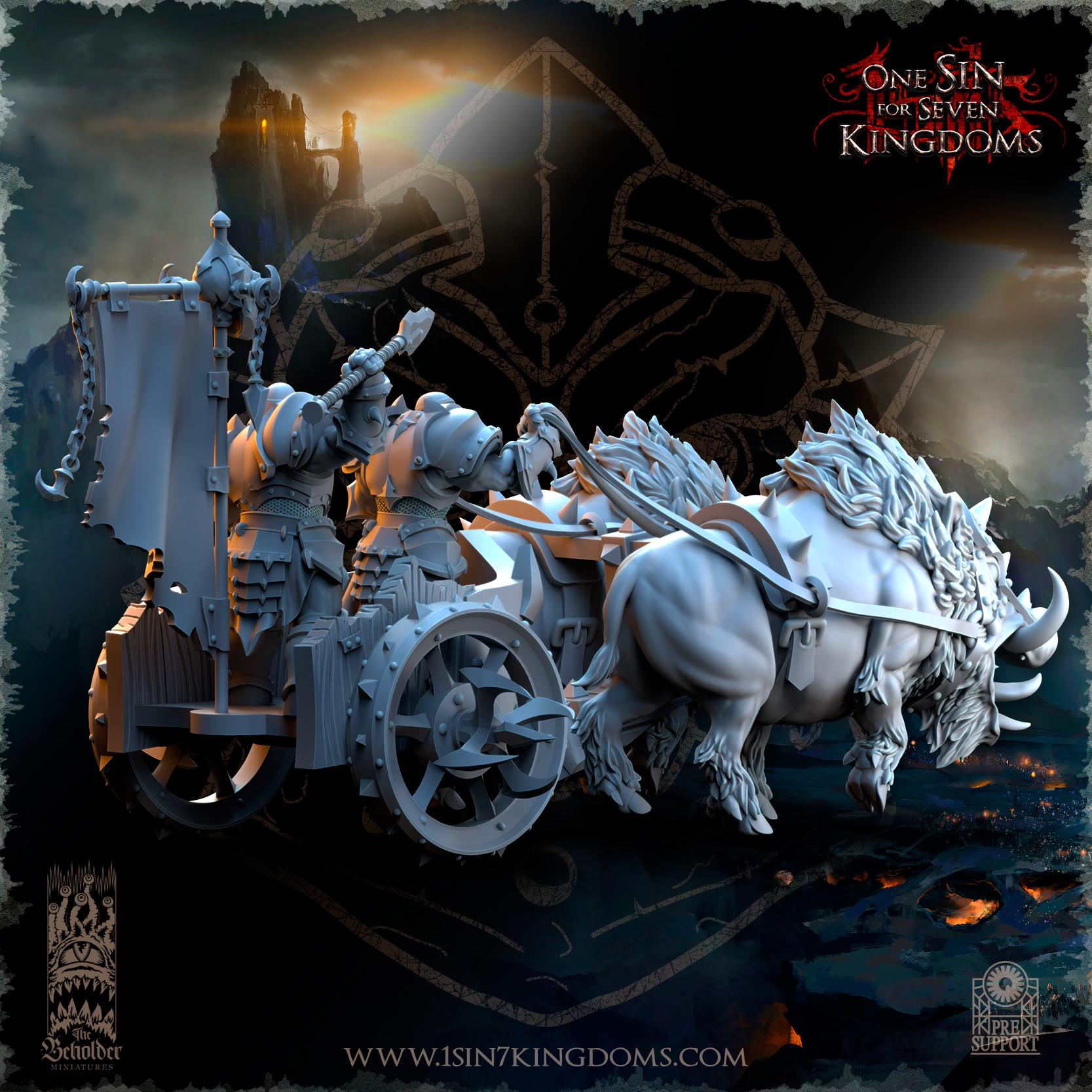 Nestah Orcs Beast Chariots  - in 12k- by TheBeholderMiniatures