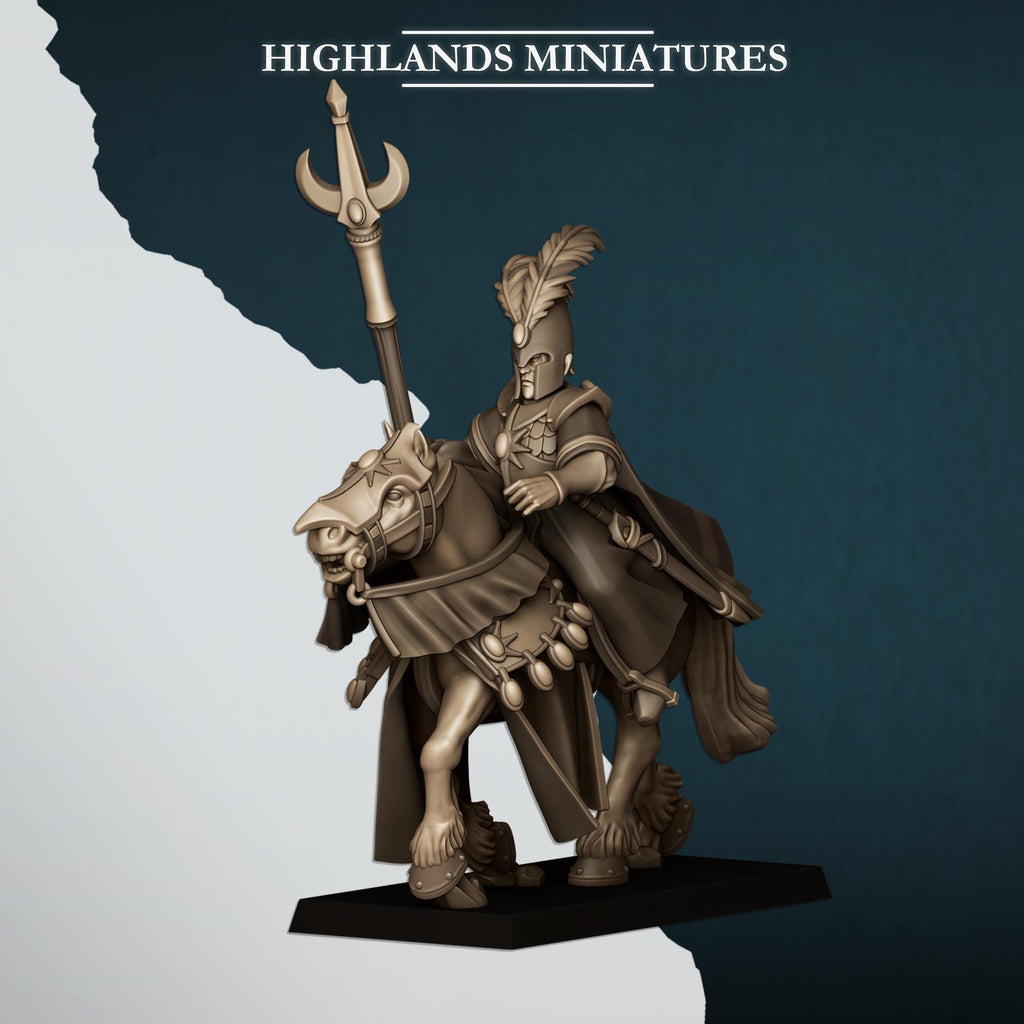 Mounted Aegean Mage on Horse - in 12k- by Highlands Miniatures
