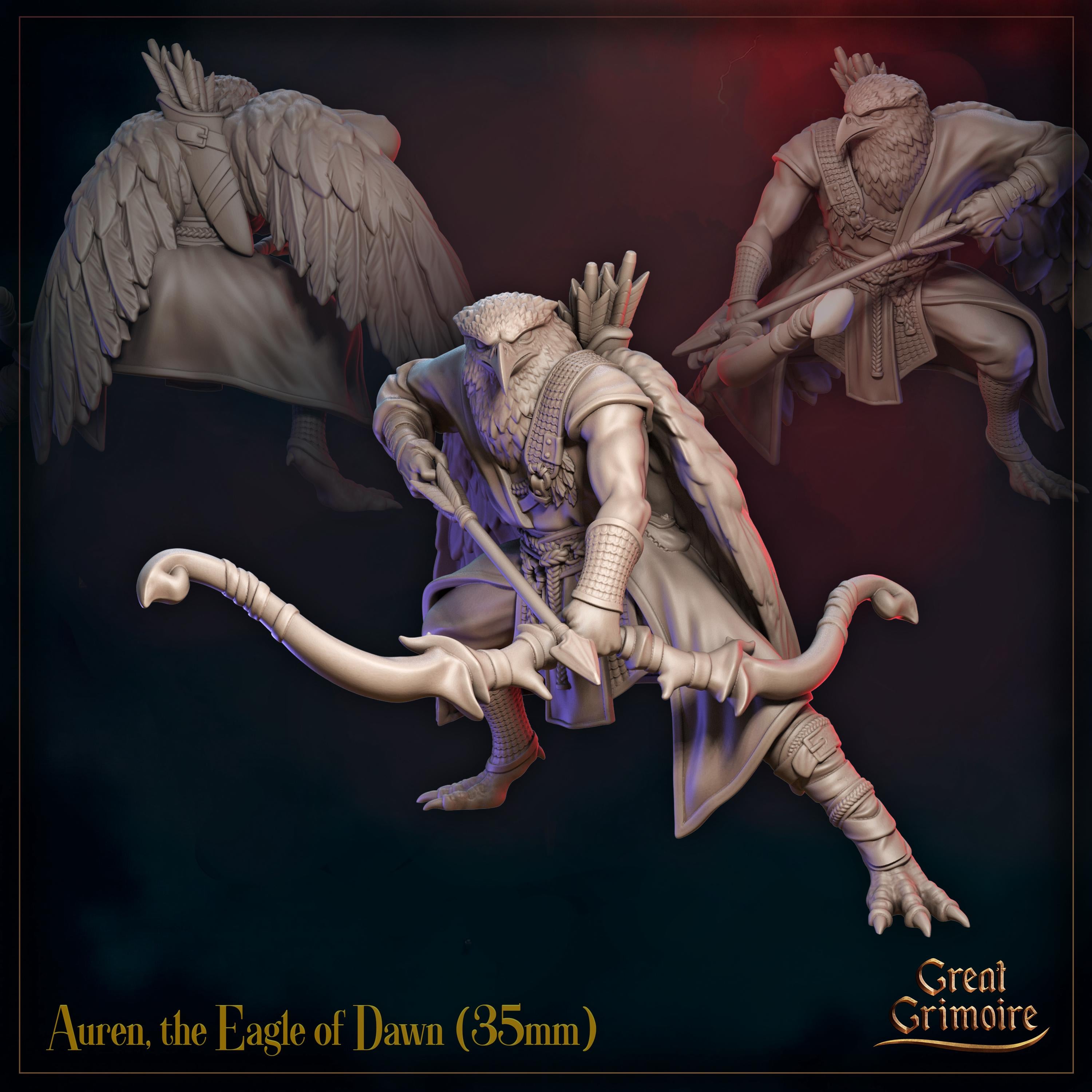 Auren, the Eagle of Dawn  - in 12k - by Great Grimoire