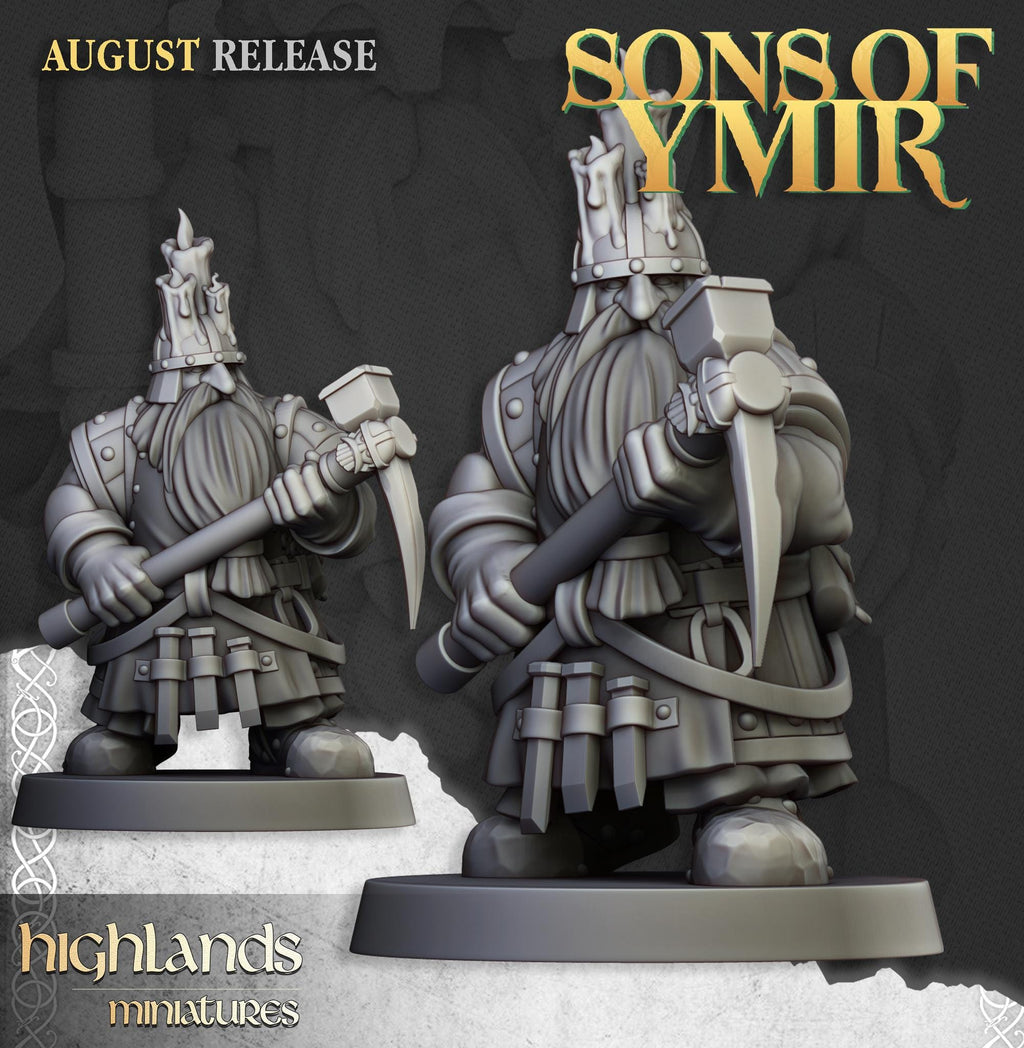 Dwarfs Miners Unit - in 12k- by Highlands Miniatures