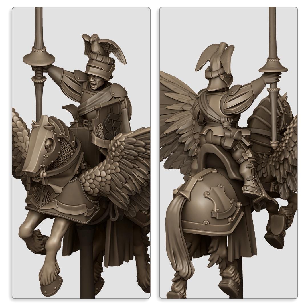Sunland General on Pegasus - in 12k- by Highlands Miniatures