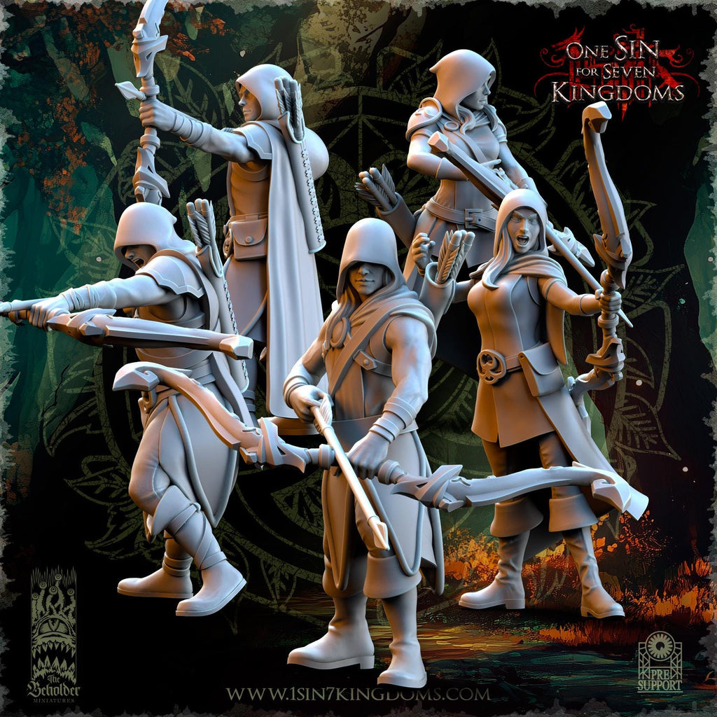Evergreen Elves Rangers - in 12k- by TheBeholderMiniatures