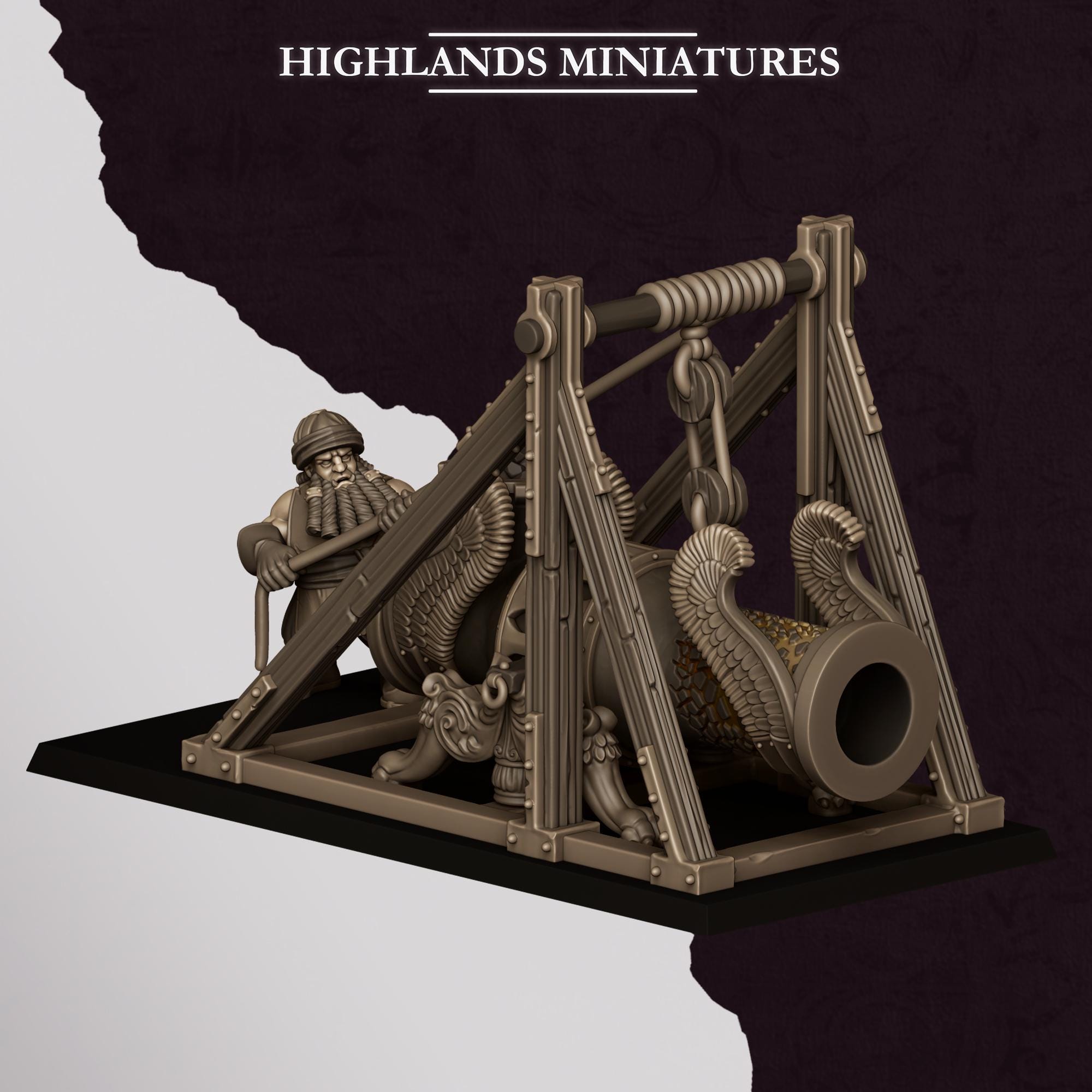 Sons of Marduk Cannon   - in 12k- by Highlands Miniatures