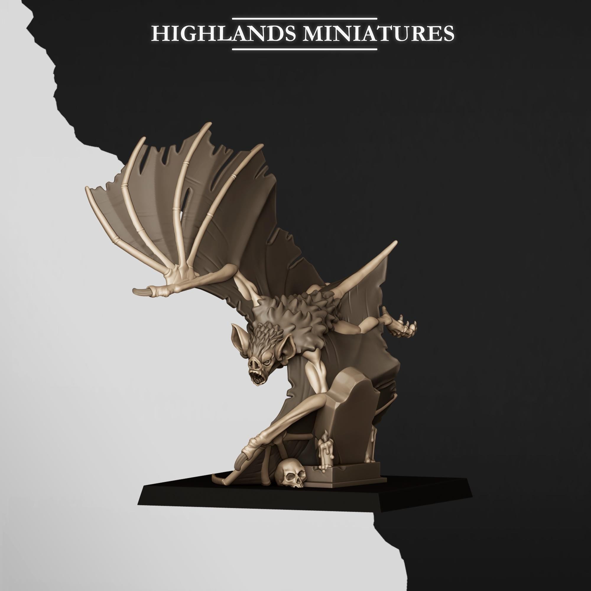 Giant Bats - in 12k- by Highlands Miniatures
