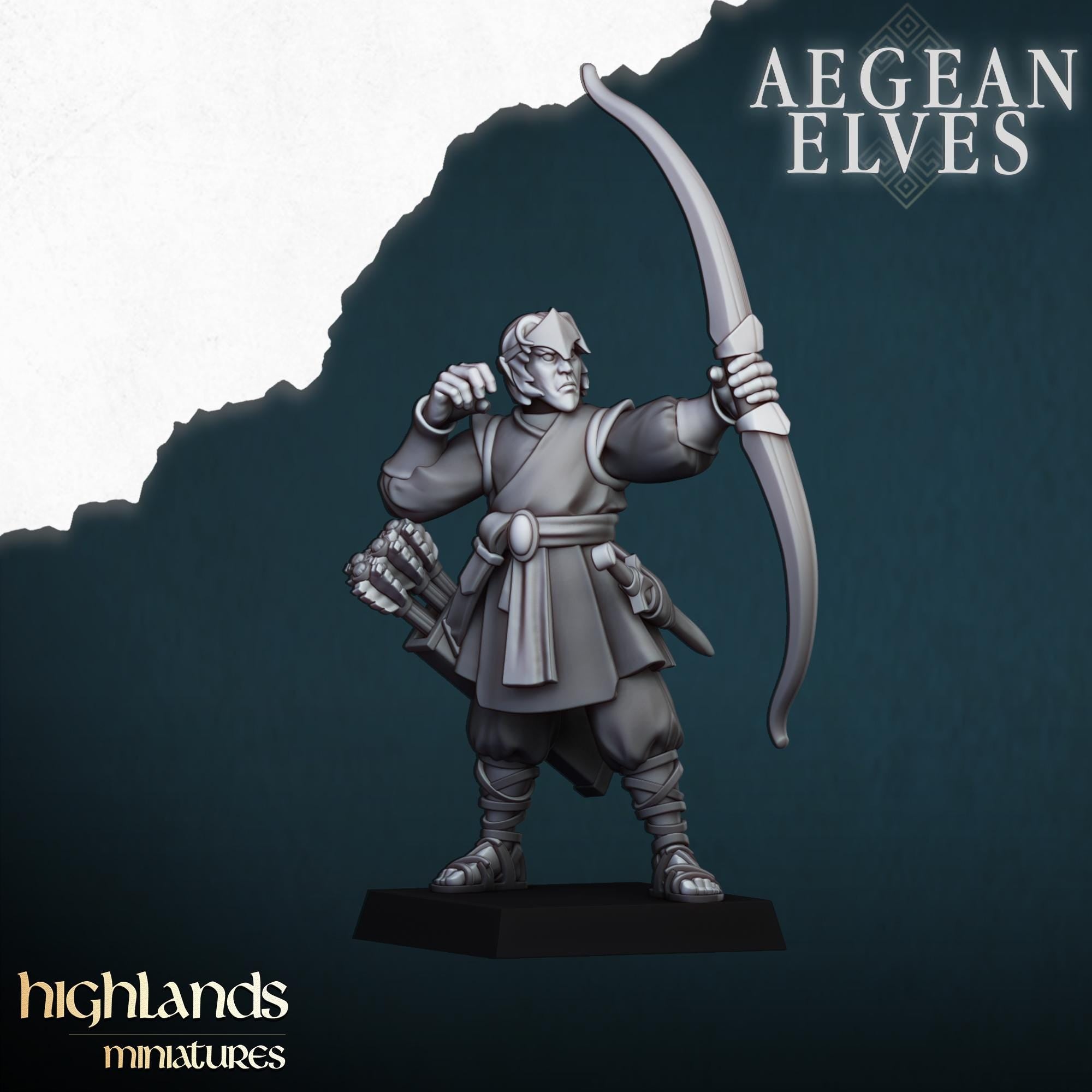 Aegean Elves Archers  - in 12k- by Highlands Miniatures