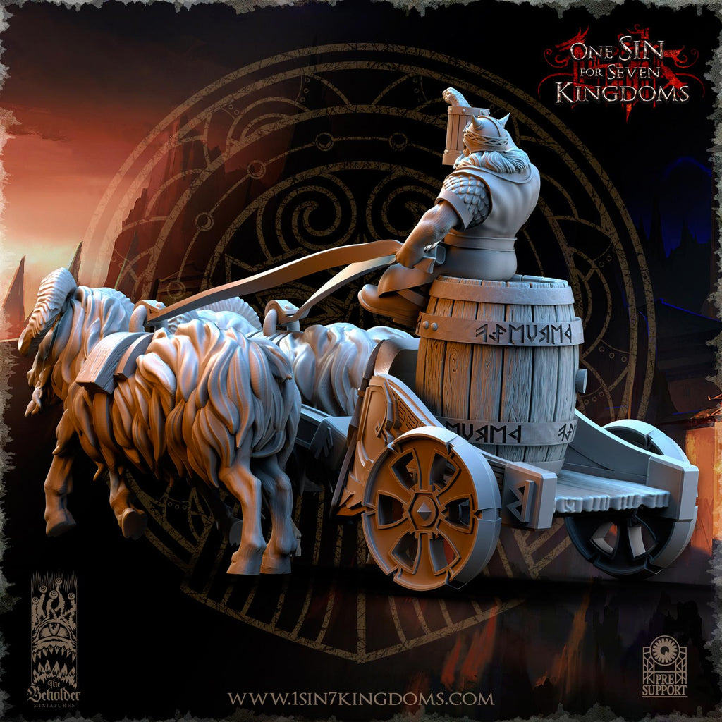 Dwarven Kingdoms Oktobeard Fest Chariot - in 12k- by TheBeholderMiniatures