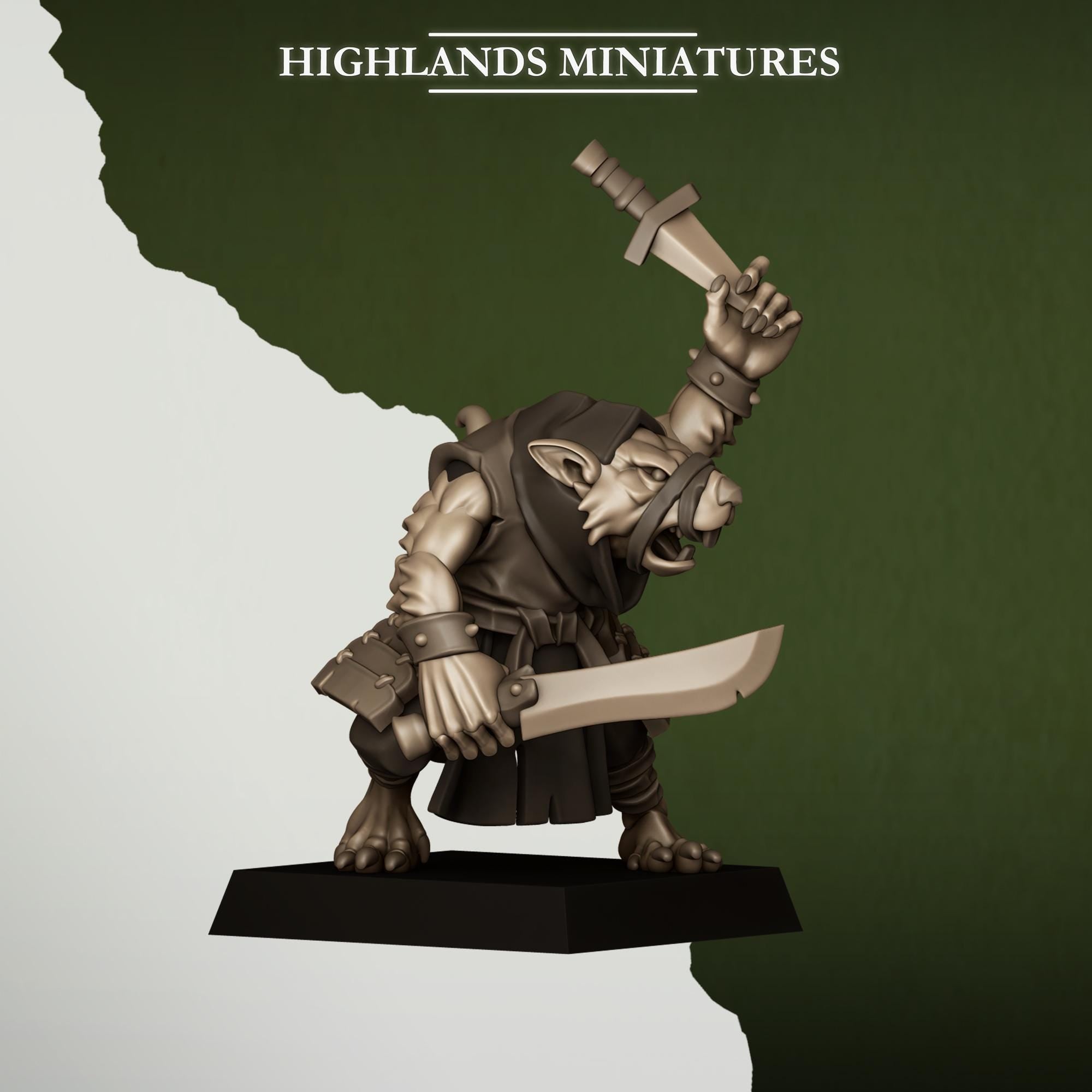 Sewer Vermin Thugs  - in 12k- by Highlands Miniatures