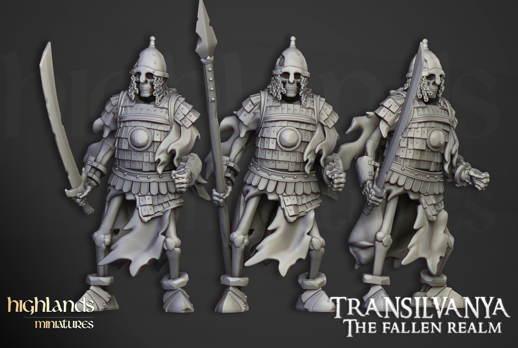 Skeleton Boyar Guard  - in 12k- by Highlands Miniatures