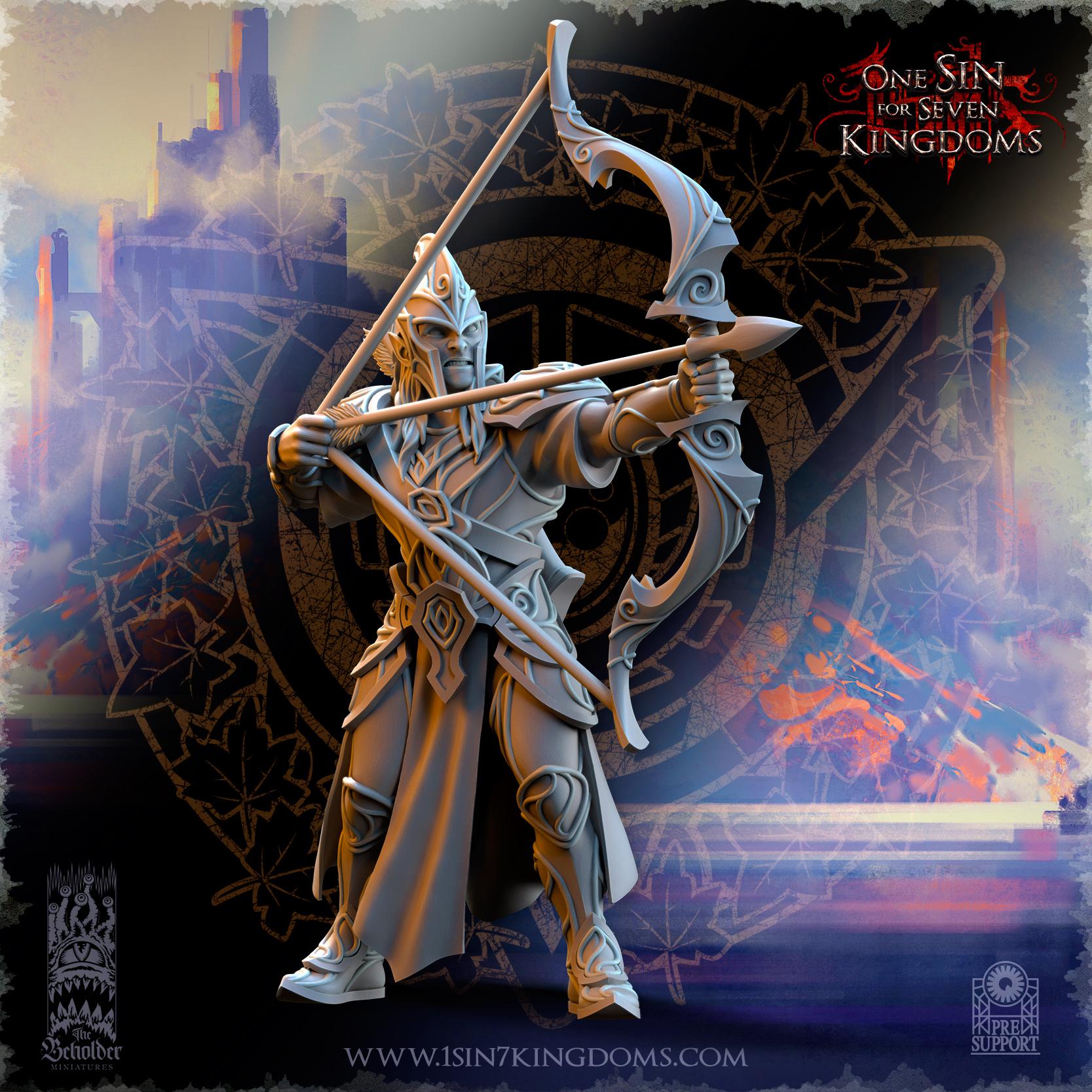 Silvermoor Elves Archers - in 12k- by TheBeholderMiniatures