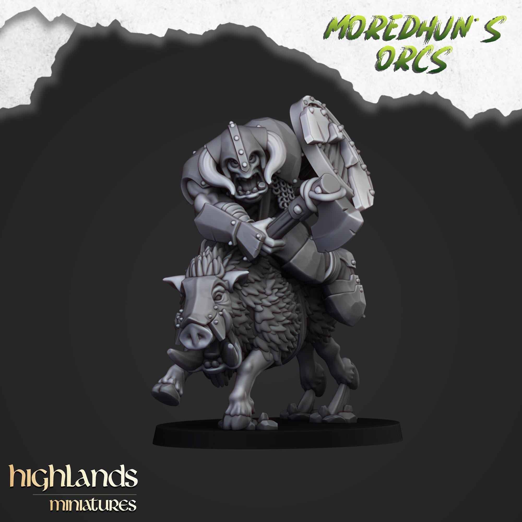 Mounted Orcs with spears - in 12k- by Highlands Miniatures