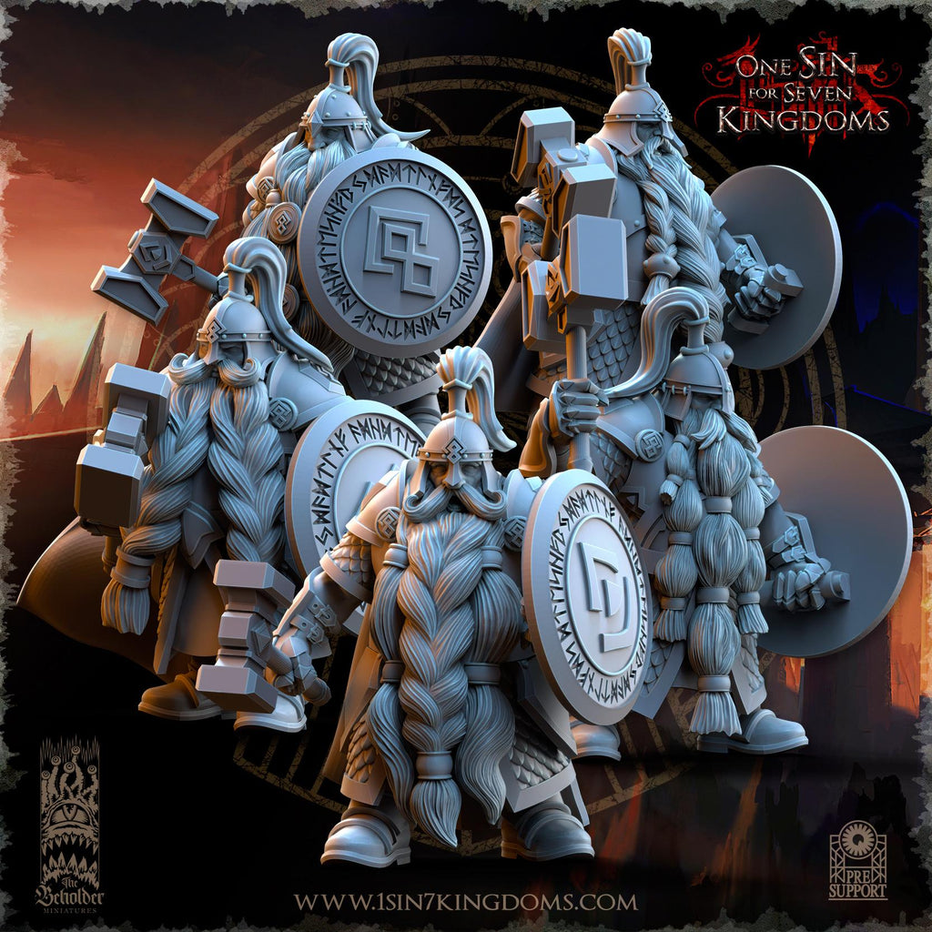 Dwarven Kingdoms Highborn Warriors - in 12k- by TheBeholderMiniatures