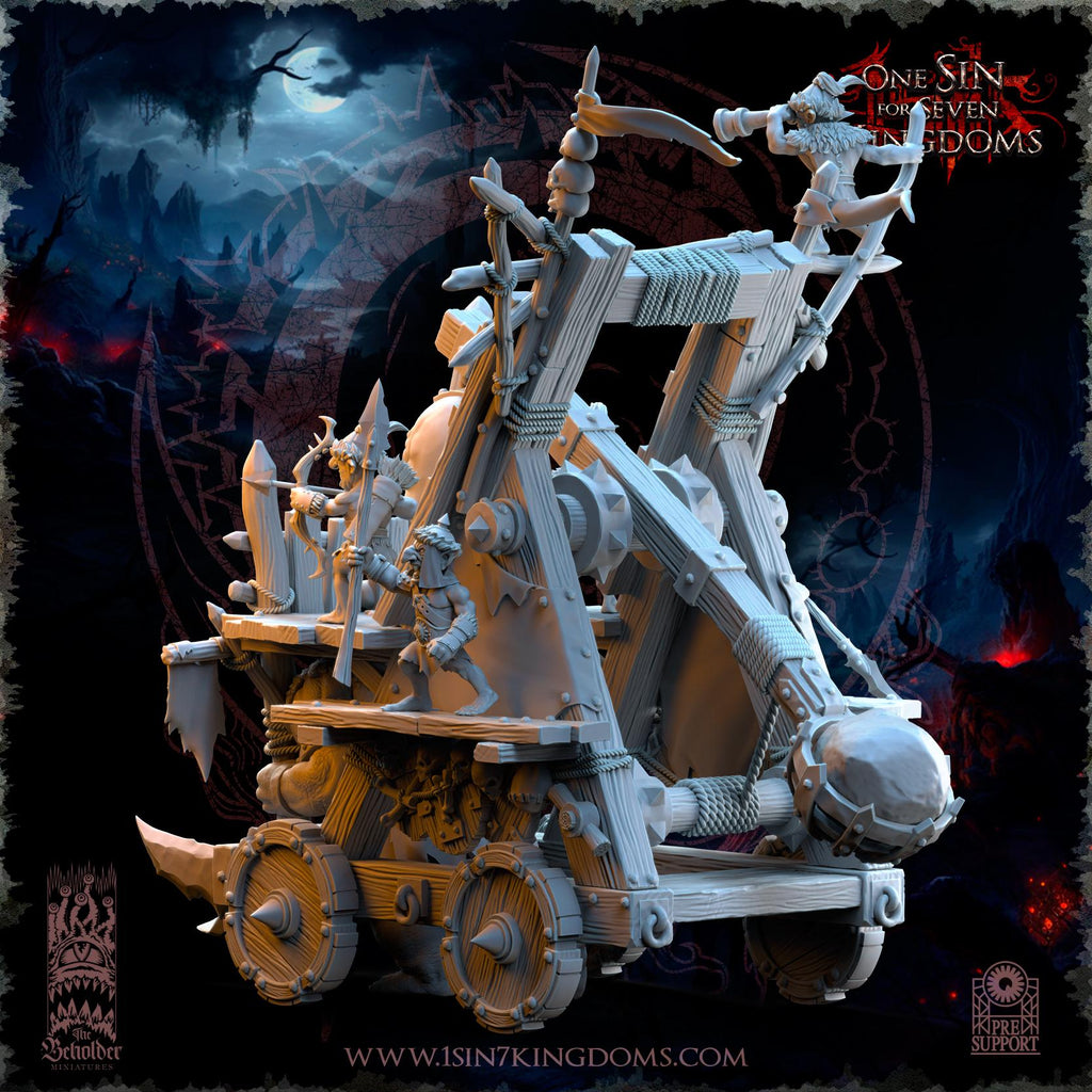 The Black Horde Goblins Catapult - in 12k by TheBeholderMiniatures