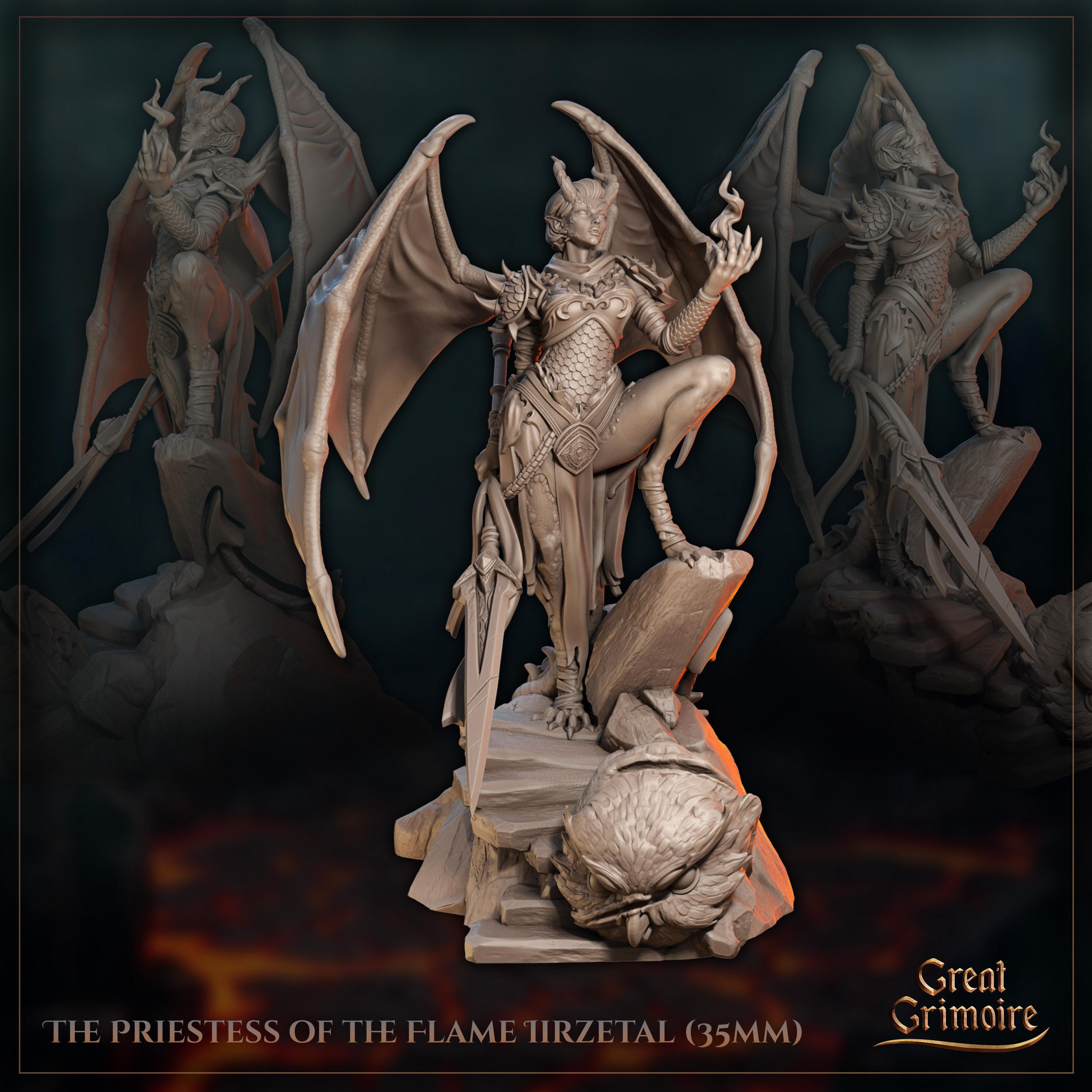 The Priestess of the Flame Iirzetal - in 12k - by Great Grimoire