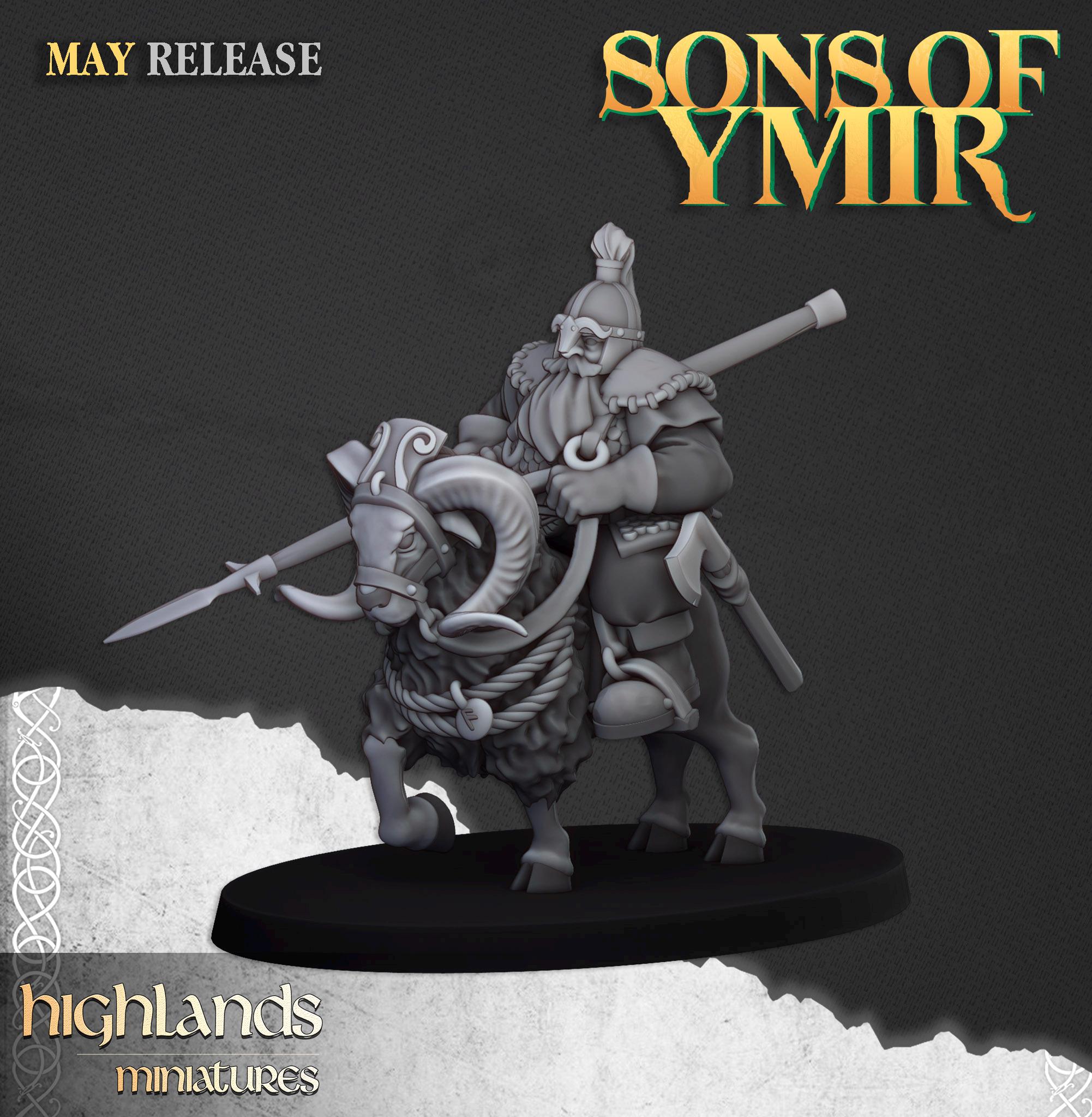 Mounted Dwarfs - in 12k- by Highlands Miniatures