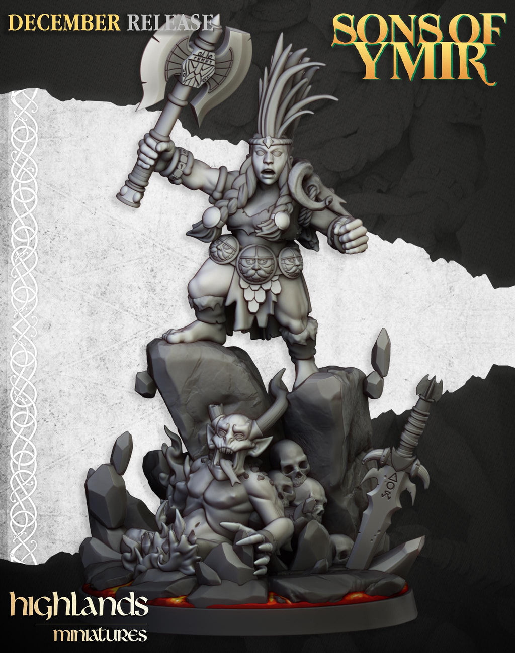 Dwarf Demonseeker  - in 12k- by Highlands Miniatures