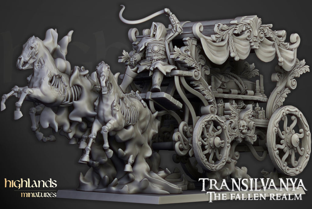 Undead Boyar Chariot   - in 12k- by Highlands Miniatures