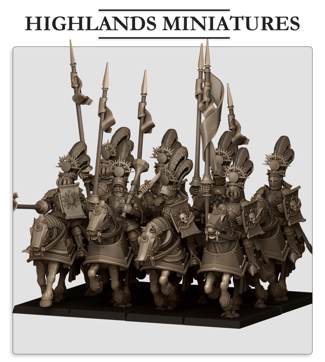Sunland Golden Flames Knights - in 12k- by Highlands Miniatures