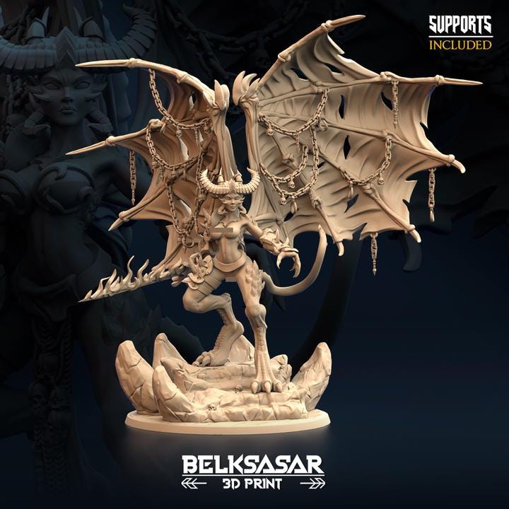 Chosen Demoness - SFW and NSFW-  2 different Scales - in 12k by Belksasar