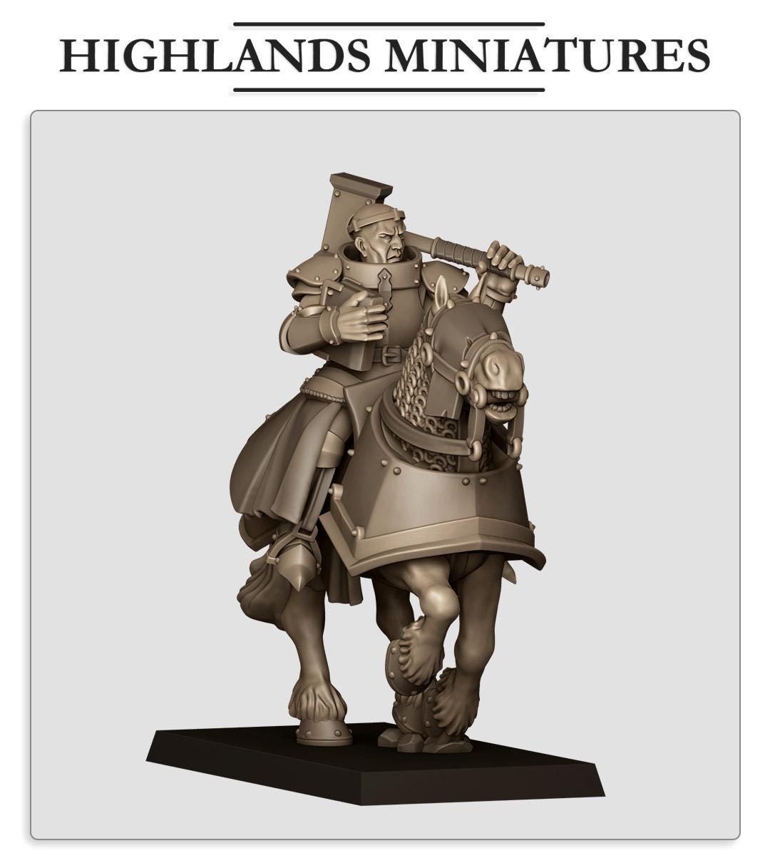 Mounted Sunland Battle Priest - in 12k- by Highlands Miniatures