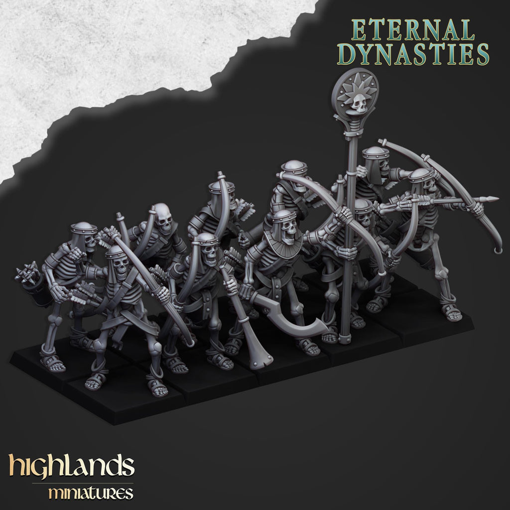 Ancient Skeletons with Bows - in 12k- by Highlands Miniatures