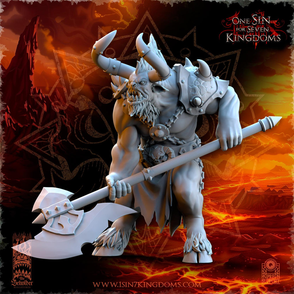 Realms of Mayhem Minotaurs - in 12k by TheBeholderMiniatures