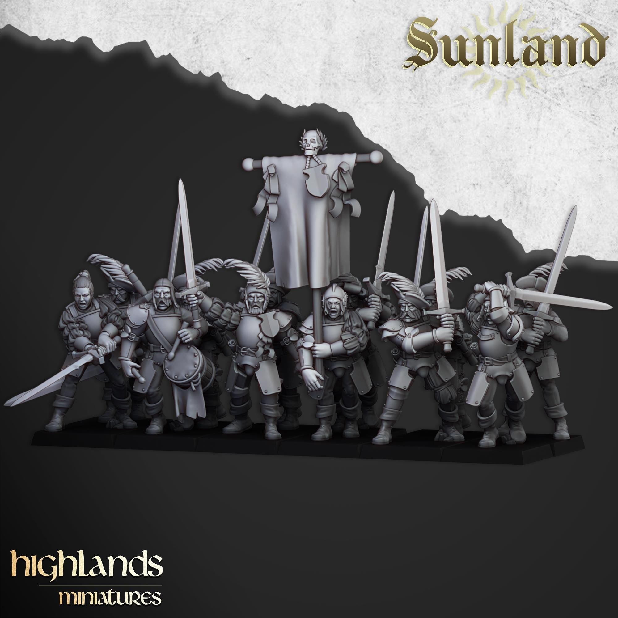 Sunland Landsknechts -  in 12k - by - Highlands Miniatures