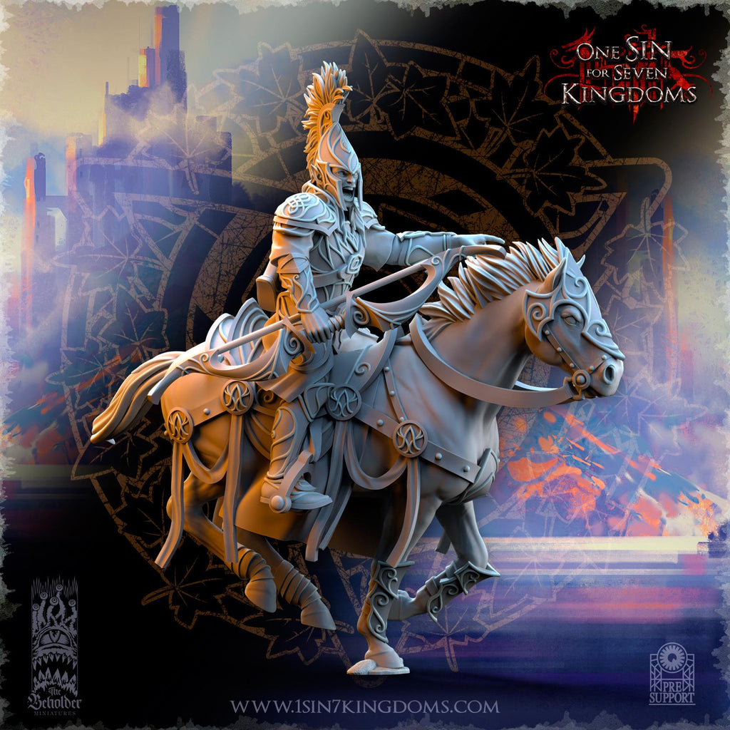 Silvermoor Elves Archers Cavalry - in 12k- by TheBeholderMiniatures