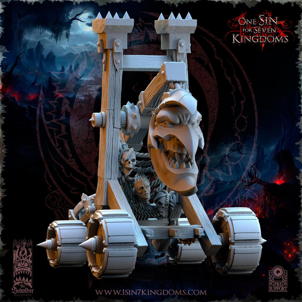 The Black Horde Goblins Trebuchet - in 12k- by TheBeholderMiniatures