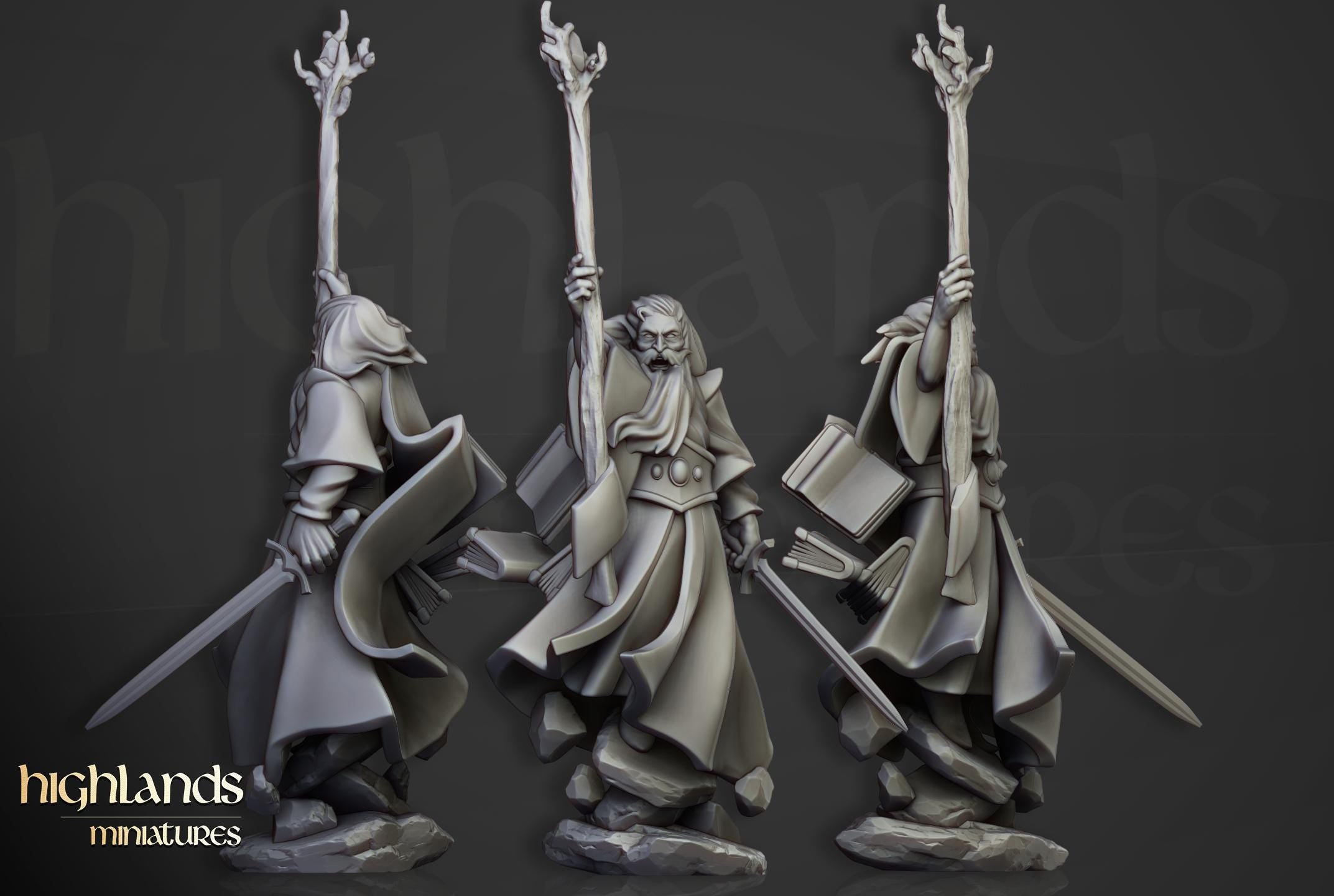 Houses of Magic - Wizards of the Empire of Sun - 8 models - in 12k- by Highlands Miniatures