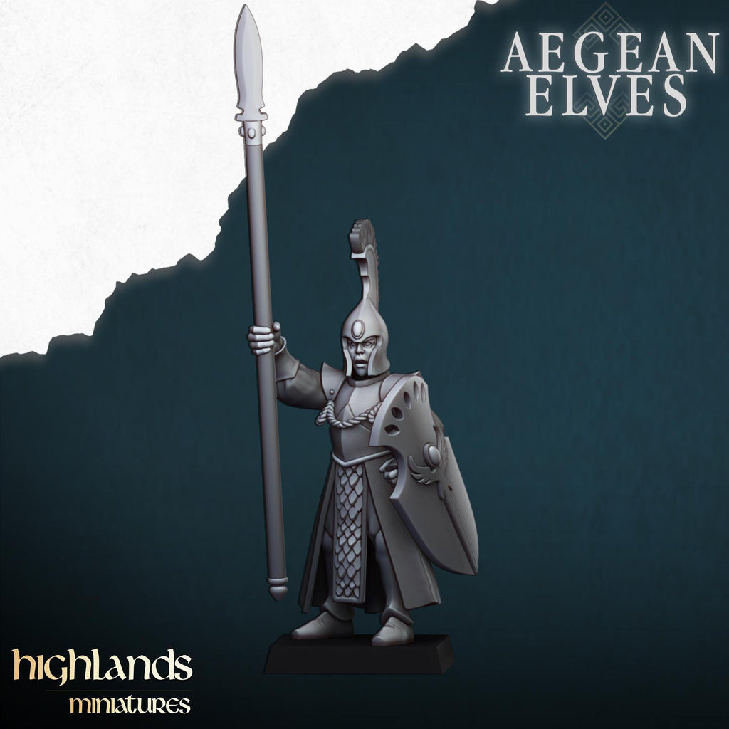 Aegean Elves Spearmen  - in 12k- by Highlands Miniatures