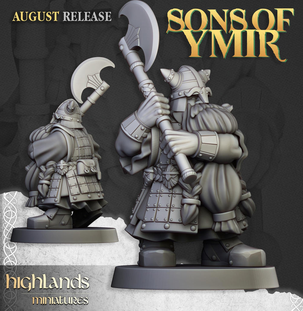 Dwarf Veterans Unit  - in 12k- by Highlands Miniatures