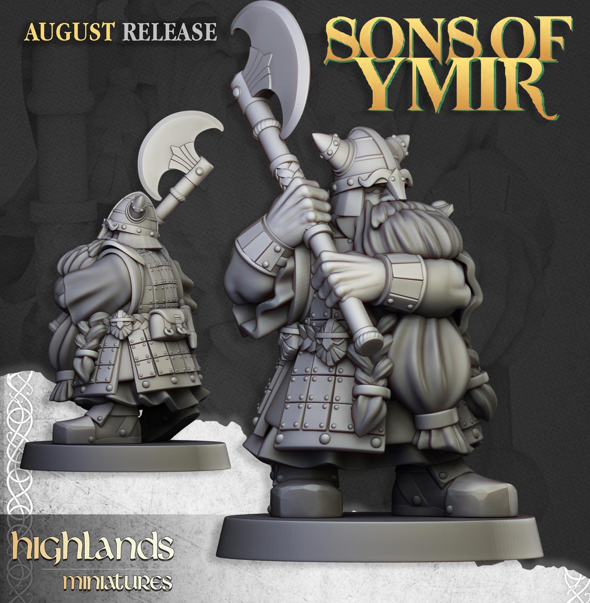 Dwarf Veterans Unit  - in 12k- by Highlands Miniatures
