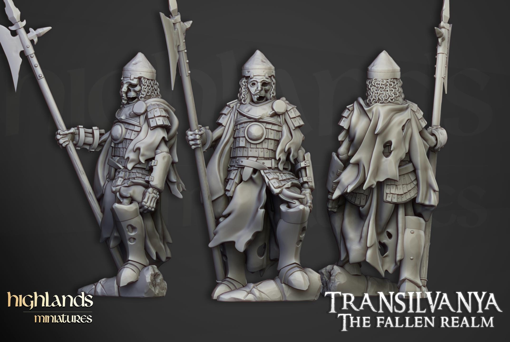 Skeleton Boyar Guard  - in 12k- by Highlands Miniatures