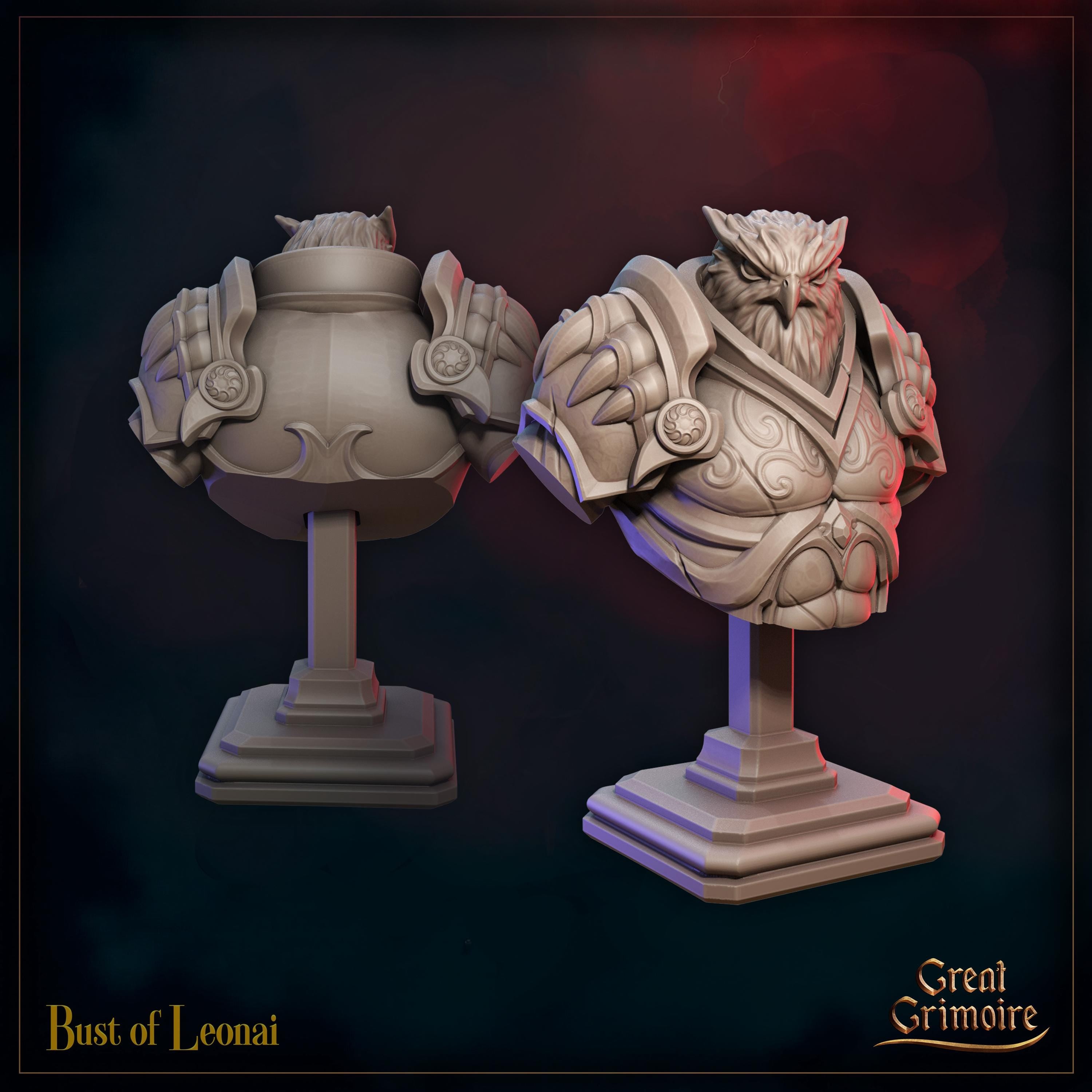 Bust of Sirsha and Leonai - in 12k - by Great Grimoire