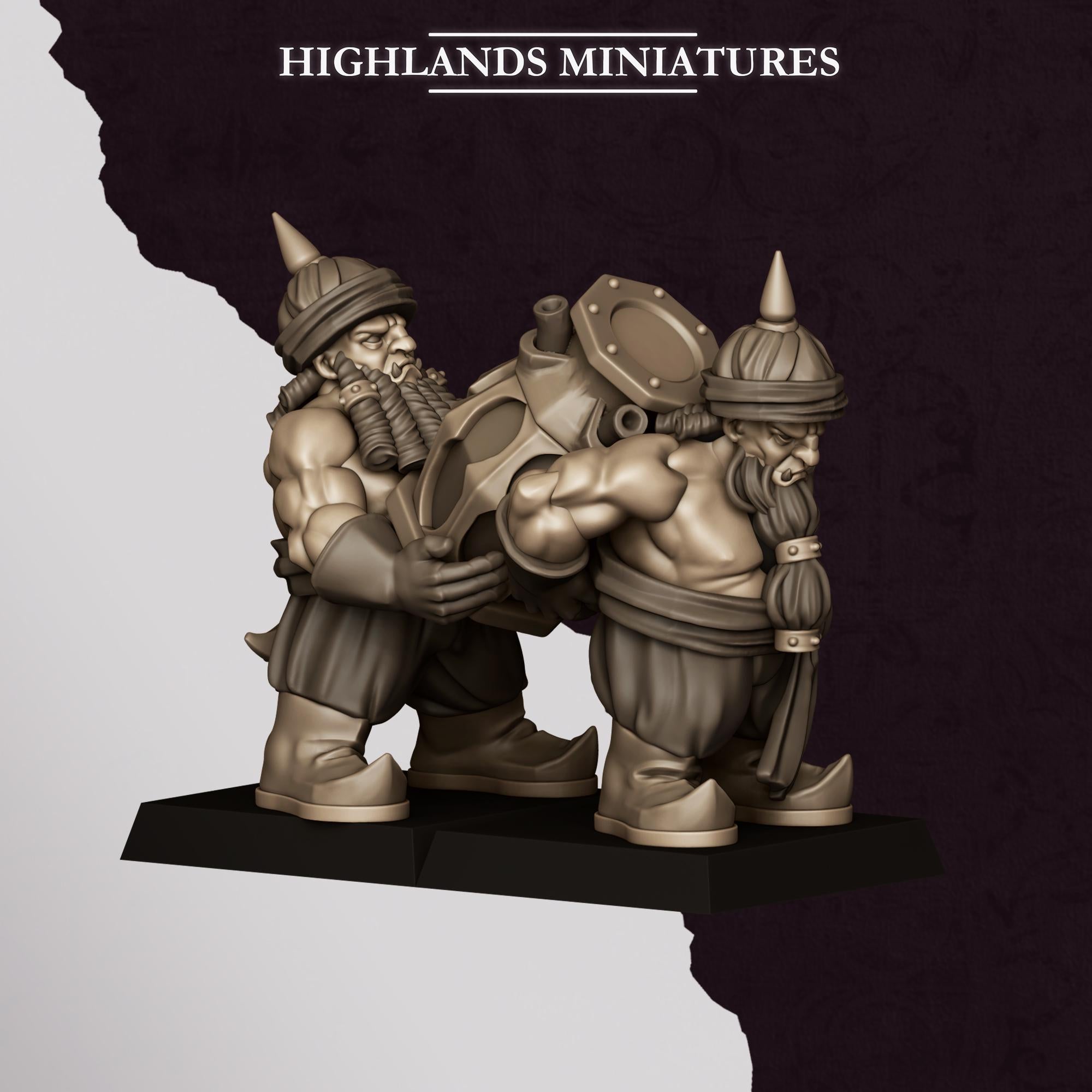 Sons of Marduk Mortar and Rocket   - in 12k- by Highlands Miniatures
