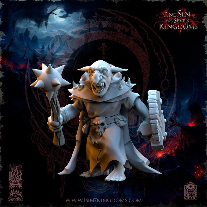The Black Horde Goblins Warriors - 12k - By TheBeholderMiniatures