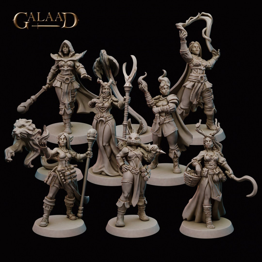7 Model Pack - Mages and Fighters -  in 8k - by Galaad