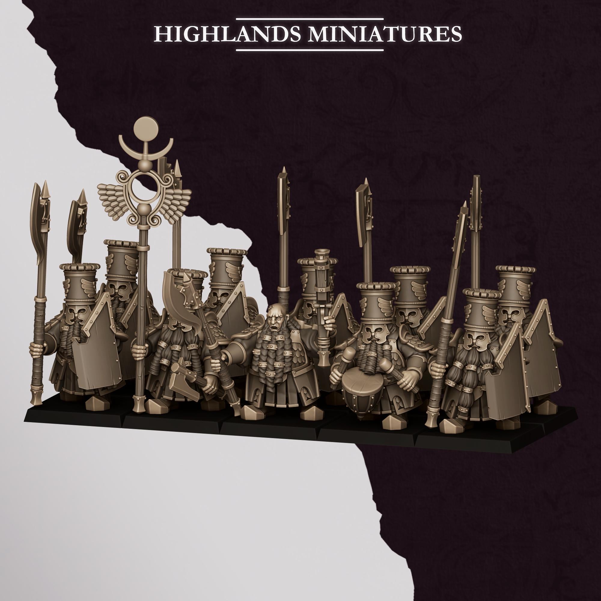 Sons of Marduk Heavy Guard with weapon and shield - in 12k- by Highlands Miniatures