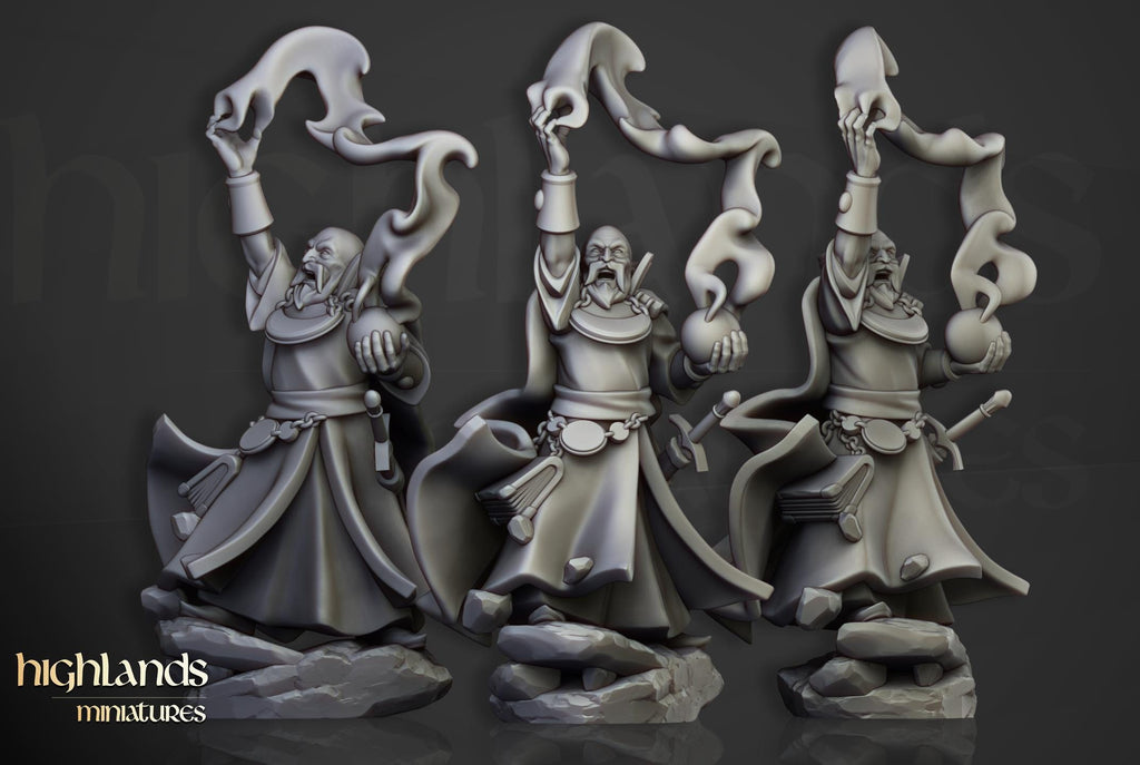 Houses of Magic - Wizards of the Empire of Sun - 8 models - in 12k- by Highlands Miniatures