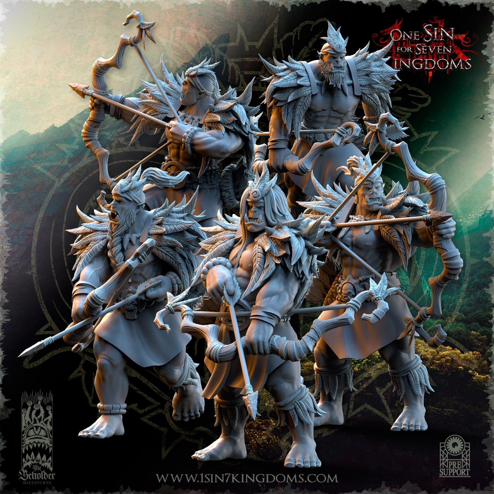 Salanaar Orcs Archers  - in 12k- by TheBeholderMiniatures