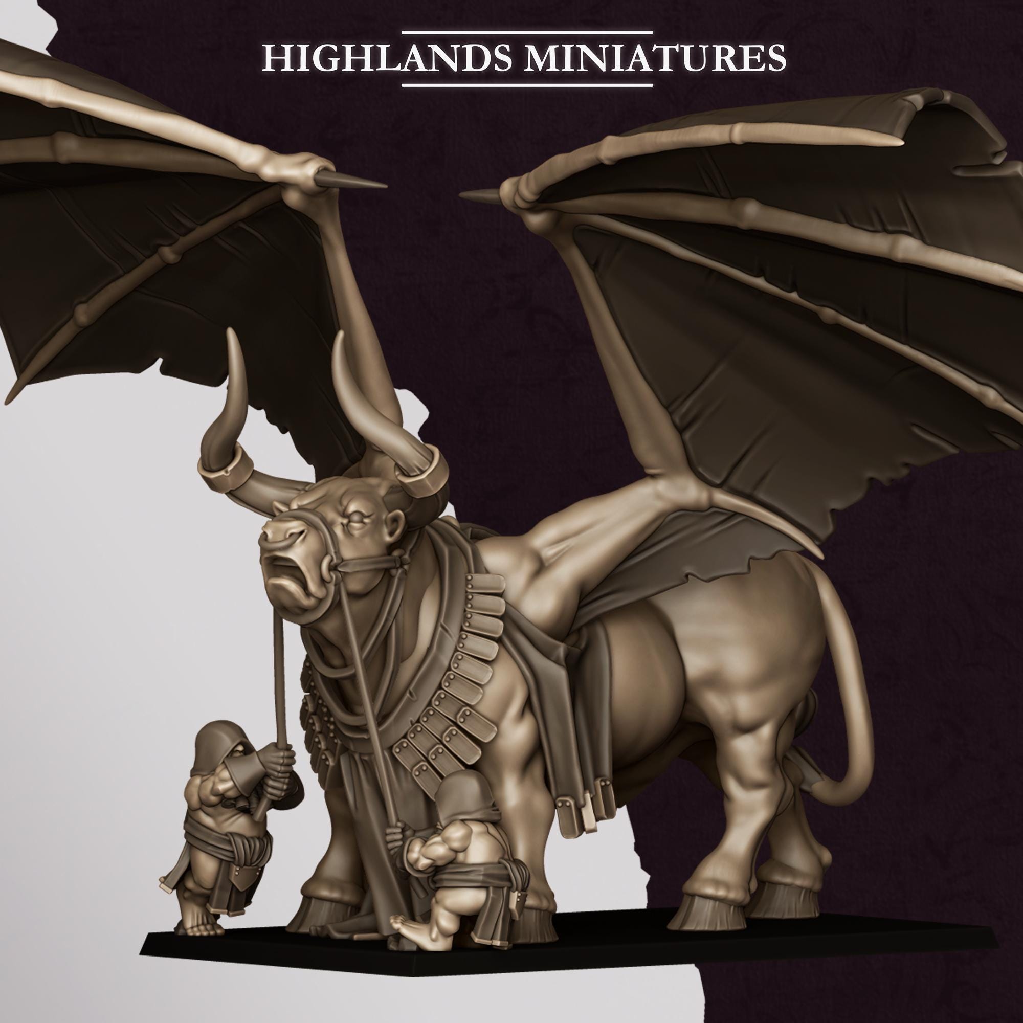 Marduk Bull  - in 12k- by Highlands Miniatures