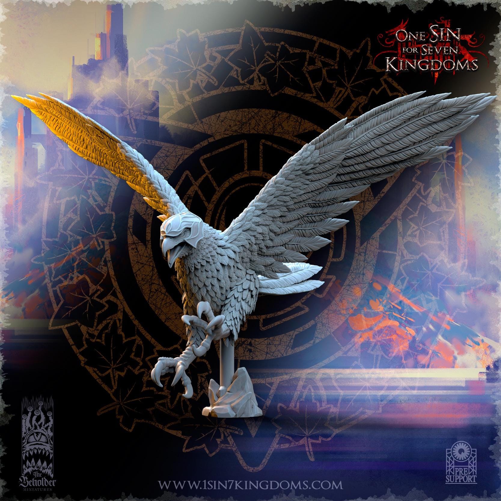 Silvermoor Elves Royal Eagles - 3 models - in 12k- by TheBeholderMiniatures