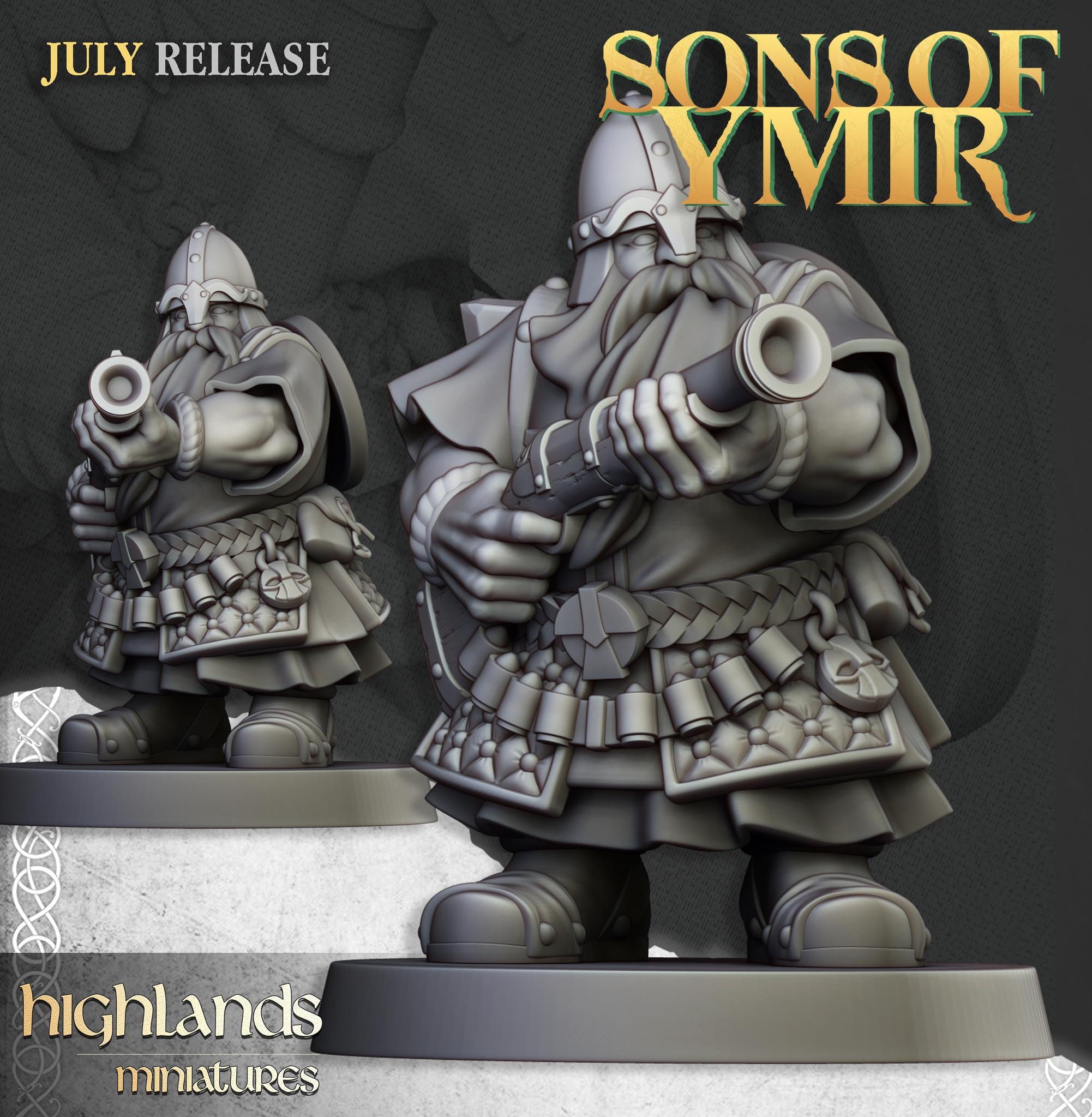Dwarfs Marksmen Unit - in 12k- by Highlands Miniatures