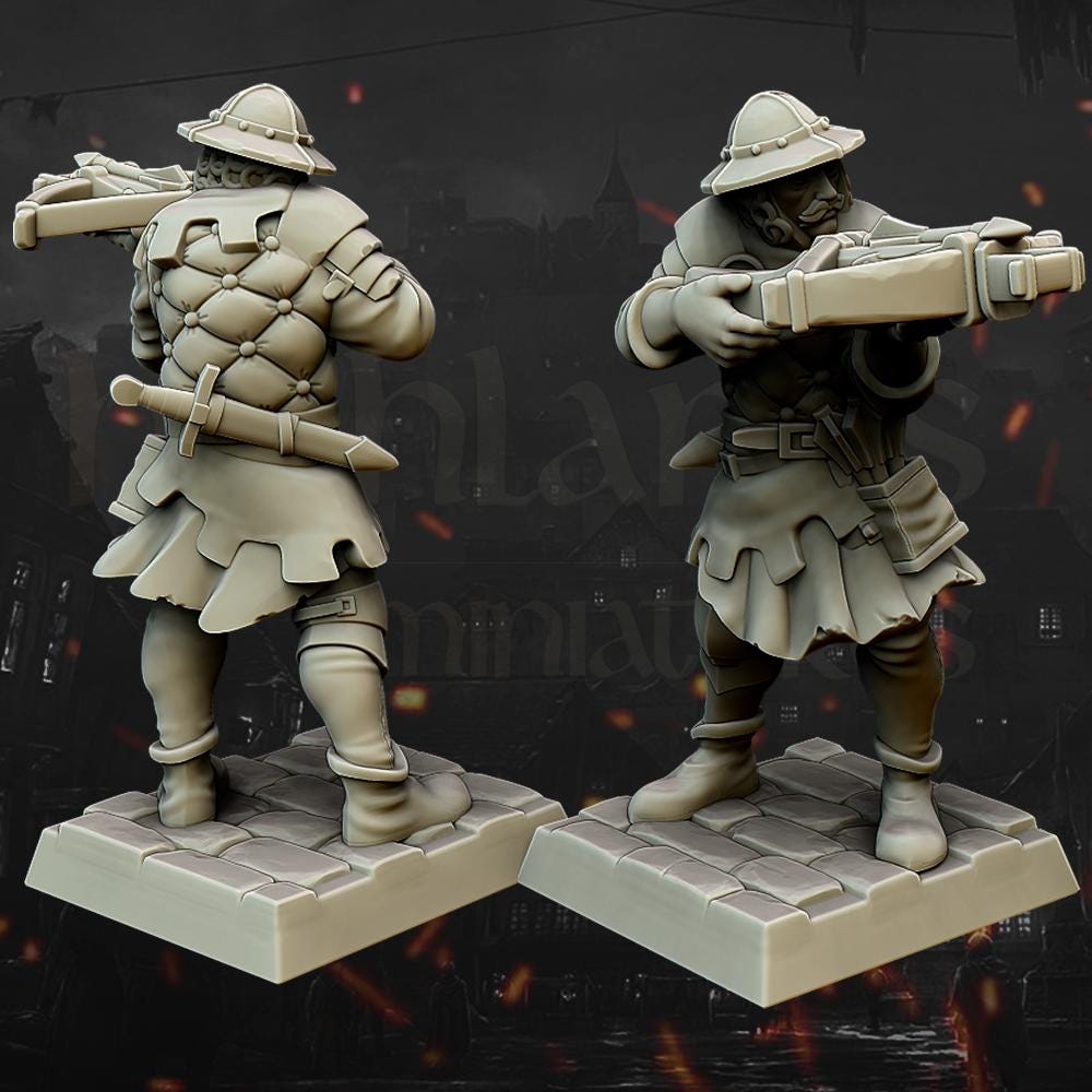 Medieval Crossbowmen - in 12k- by Highlands Miniatures