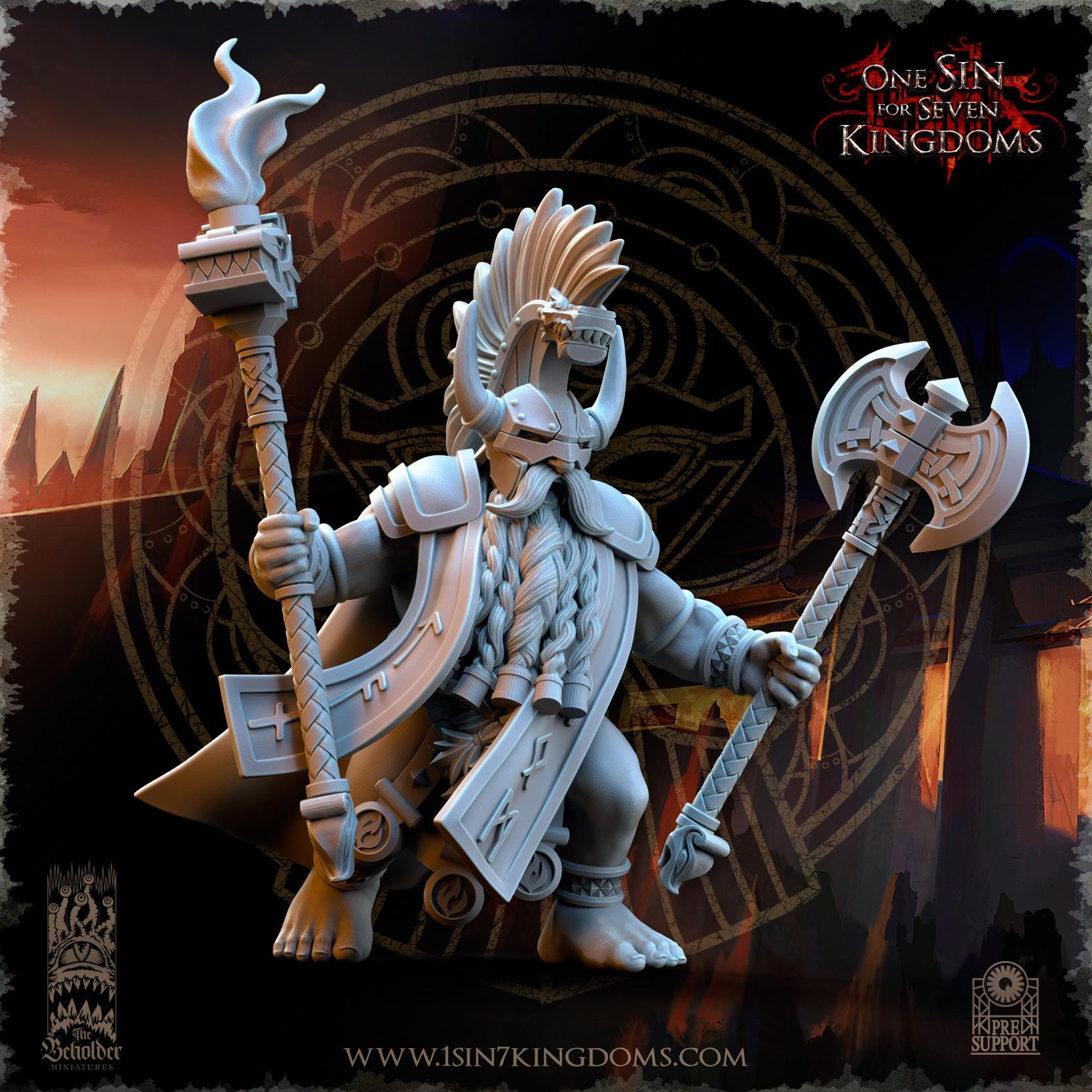 Dwarven Kingdoms Volcanic Beast -  in 12k - by TheBeholderMiniatures